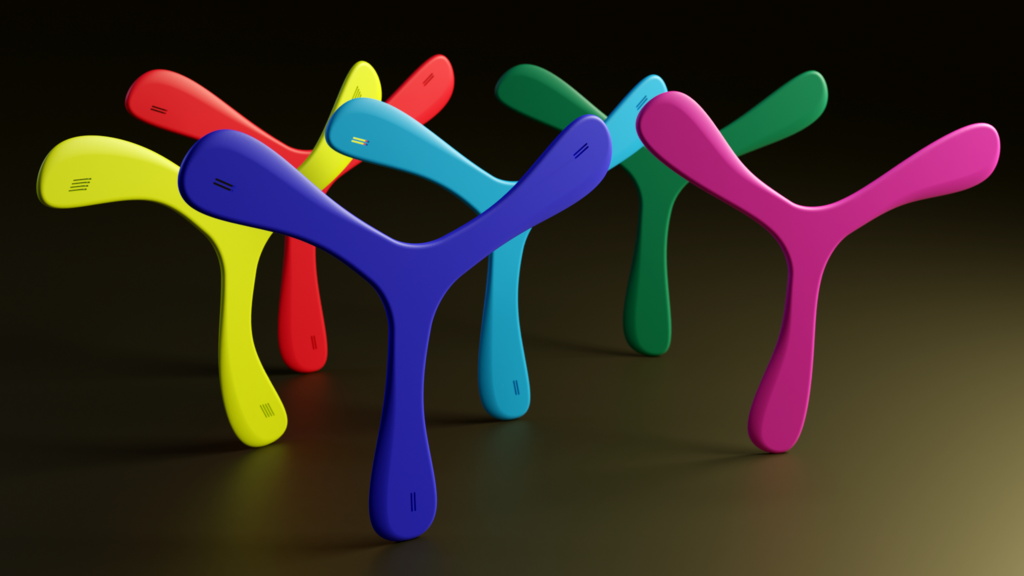 Archivo 3D gratis Boomerang Triblader paramétrico・Objeto para impresora