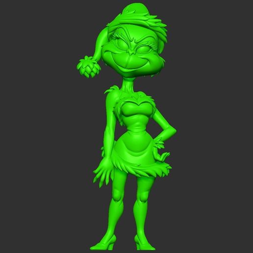 Female Grinch STL File for 3D printingCults