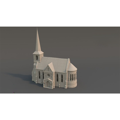 Church-1.png 3D-Datei Miniatur Scheune Schmied Kirche Brücke Druck Modell 3D STL・3D-druckbares Modell zum Herunterladen