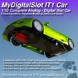 MyDigitalSlot 111 Car 1/32 Complete Analog/Digital Slot Car _ Chassis and Body, Rims and Bushings, Gears and Guide! — MyDigitalSlot IT1 Car, 1/32 Complete Analog / Digital Slot Car