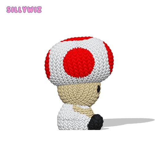 🐉 Mario - Toad - Knitted - Crochet・ STL File for 3D printing・Cults