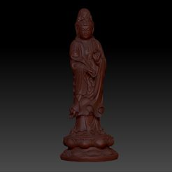 009guanyin1.jpg STL-Datei Guanyin bodhisattva Kwan-yin sculpture for cnc or 3d printer kostenlos・Design für 3D-Drucker zum herunterladen