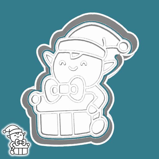 139-1.jpg Christmas | New Year cookie cutters - santa’s little helpers set / bundle - 6 pieces