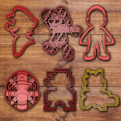 TODO.png Download STL file Mario bros Cookie cutter set • 3D print object, davidruizo