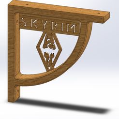 Equerre-Skyrim.jpg Archivo STL gratis SLAVE BRACKET / soporte de estantería Skyrim The Elder Scroll V・Plan de impresión en 3D para descargar, RustyVince