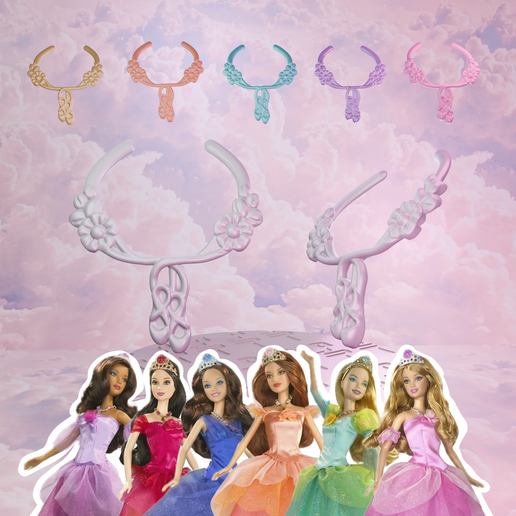 Barbie 12 Dancing Princesses Ashlyn, Blair, Courtney, Edeline, Delia and  Fallon doll necklace replacement STL File for 3D printingCults