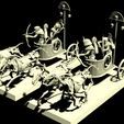 render.png Free STL file Undead Egyptian Light Chariots 28mm & 10mm・3D printer design to download