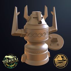 Atlantean-Horned-Statue-ETERNAL-1.jpg 3D file ATLANTEAN HORNED STATUE - INDIANA JONES - ETERNAL・3D print design to download