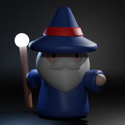 MAGORENDER.png Маг Ведьмак Low Poly - Mago 3D
