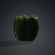 7.jpg GREEN PEPPER 3D MODEL - 3D PRINTING - OBJ - FBX - 3D PROJECT GREEN PEPPER VEGETABLE FOOD KITCHEN EAT