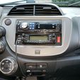 mounted_inside.jpg Ham Radio + Stereo Mount for FT-8900, FT-8800 Honda Fit 09-13