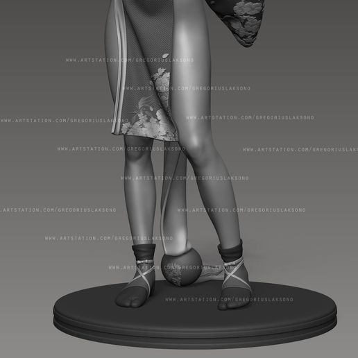 mai11.jpg Descargar archivo Mai Shiranui King of Fighters Fan Art Statue 3d Printable 3D print model • Plan para la impresión en 3D, Gregorius_Pambudi