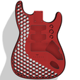 red.png Hexagon Style Stratocaster Fender Body Hardtail