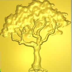 Baum-1.jpg Archivo STL Árbol 2 piezas Adorno en relieve・Modelo para descargar y imprimir en 3D