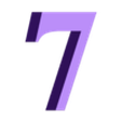 7.STL 7 Zahl Times New Roman Font Number