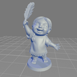 sssss.png Alegre Niña con Pluma - Figurita imprimible en 3D