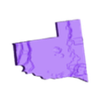 la pampa.stl argentina with relief and division by provinces