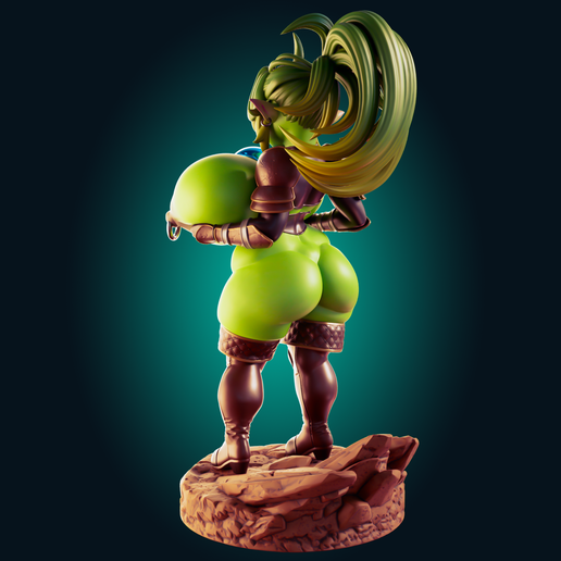 Preview10.png Goblin Girl Short & Stacked 3D Print Model