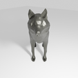 WolfFrontRender.png Low Poly Wolf