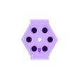 hexabase.stl 6 Arrows/bolts Holder with cover improved wih Picatinny rail adapter, less print material, minimum support needed