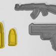 guns.jpg Cortante AK 47 - PISTOL - BULLET