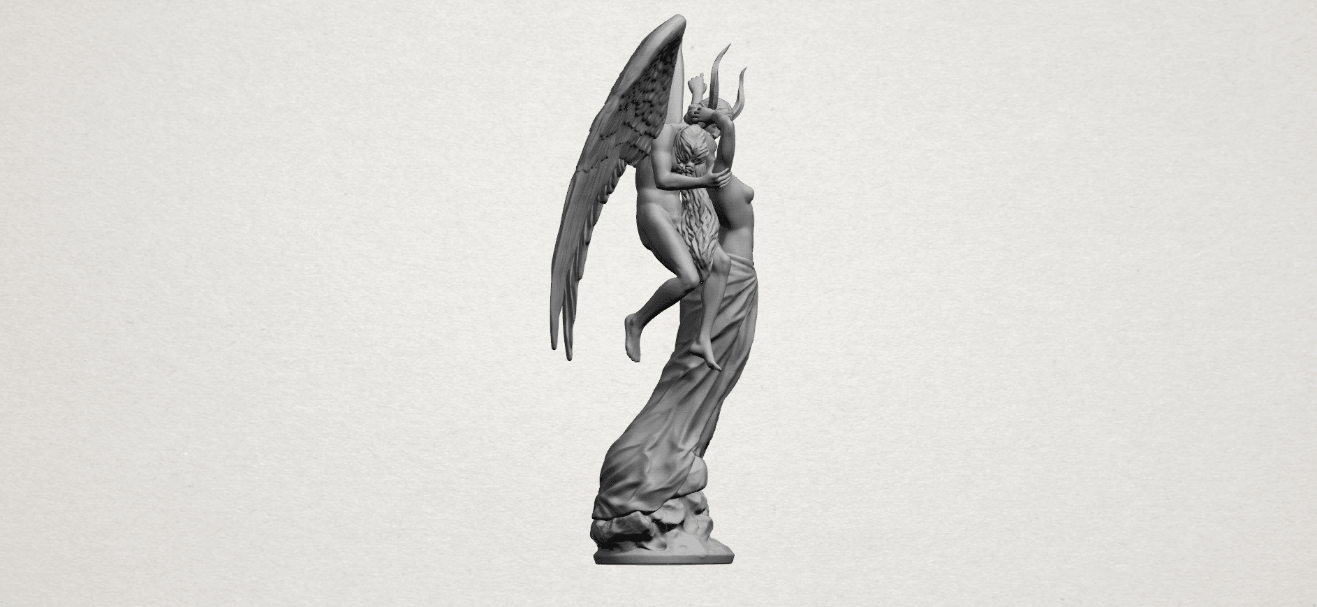 Angel and devil - A12.png Télécharger le fichier STL gratuit Ange et diable • Objet pour impression 3D, GeorgesNikkei