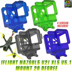 iFlight-Nazgul-5-V2-XL5-V5.1-GH11-Mini-20-Degree-Mount-1.jpg iFlight Nazgul5 V2 / HD XL5 V5.1 Gopro Hero 11 Mini Mount 20 Degree