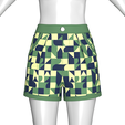 Girls-Geometric-Abstract-Printed-Shorts_6.png Girls Geometric Abstract Printed Shorts | Marvelous / Clo3d / obj / fbx