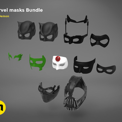 Marvel_masky1x.png 3D-Datei DC- und Marvel-Masken im Paket・3D-druckbares Design zum Herunterladen
