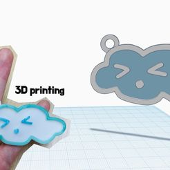 80a42b74-f77c-4556-afb2-8c8877e453b9.jpg Free STL file Cloud character Keyring・3D printer design to download, Eunny