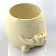 02.png Maceta para amantes del café | Bonita maceta imprimible en 3D con taza | Decoración para el hogar STL | Listo para imprimir