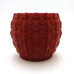 loubie_dragon_scales_vase.jpg Бесплатный STL файл Dragon Scale Test Vase・Шаблон для 3D-печати для загрузки