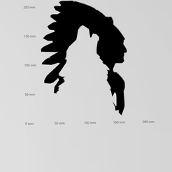 Screenshot-2023-10-01-202835.png STL file Wall tattoo Indian with wolf・3D printable model to download