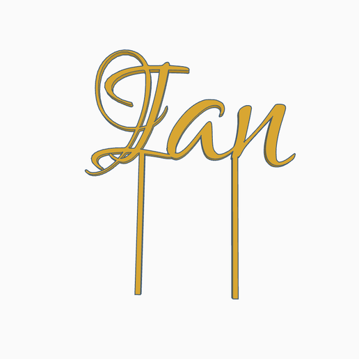 Ian Cake Topper 3D model