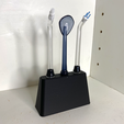 Water-Pick-Stand_01.png Free STL file Water Pick Accessory Stand・3D printer design to download