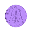 sous-verre_darth_vador01.STL Free STL file Coaster "Character of Star Wars" (ep.4,5,6)・Design to download and 3D print