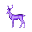white_mesh (25).stl Reindeer in dark aesthetic for home art decor