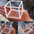 Capture d’écran 2016-11-29 à 16.36.16.png Free STL file Anamorphic Optical Illusion - 3D Cube・3D print design to download