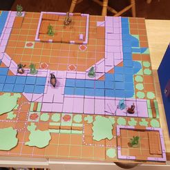 Example-with-other-Components-3.jpg Build Your Own Board Game Components Dungeon, Town, Forrest and Castle Scenes for D&D