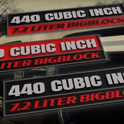 440-Cubic-Inch.jpg Free 3D file MOPAR 440 Bigblock Emblem・3D print design to download