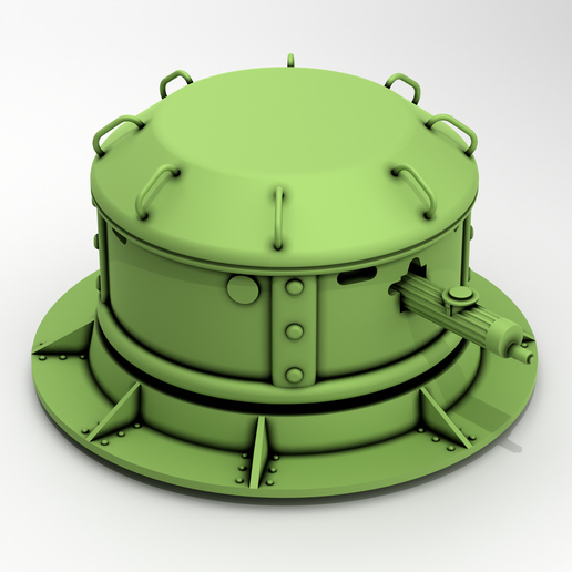 WWII Mobile Machine Gun Nest (RTP-style) | 3D Model for Dioramas / Call of Duty-style Scenes