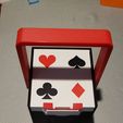 Handle-1.jpg Files to print a Card box to hold 12 to 16 decks of cards along with dividers With or Without Handle