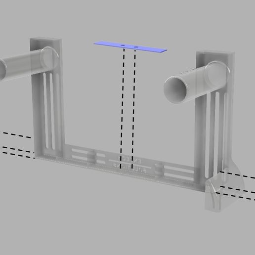 0012.jpg PORTA CARRETES DOBLE FILAMENTO, DOUBLE FILAMENTREEL HOLDER, ENDER, ENDER 3, 3d PRINTING, IMPRESION 3D