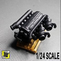 REV_TURBO-RB26_124_SCALE_086_2.jpg STL file 1/24 Scale Engine Nissan RB26・3D printing template to download