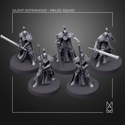 CultsDesign.png 3D file Silent Sisterhood melee squad (pre-supported)・3D printing template to download