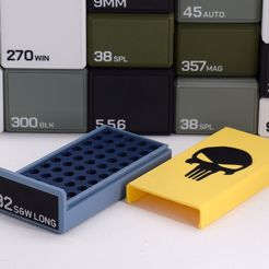 32swlong-3.jpg STL file AMMO BOX 32 S&W LONG AMMUNITION STORAGE 50 ROUNDS AMMO CRATE 32 WadCutter・3D print object to download