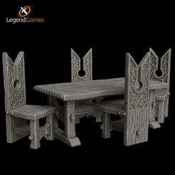 LegendGames STL file LegendGames Tavern Tables and Chair・3D printing model to download, LegendGames