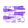 B Alien thumb split parts plate (NotX,Y,Z calibrated printer.stl STL file Biomechanical fingers・3D printing model to download