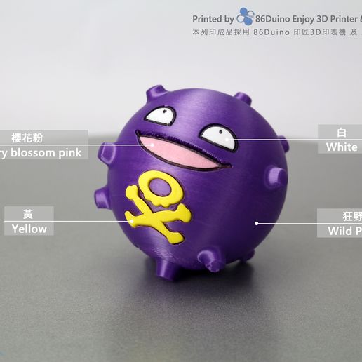 👫 瓦斯彈/ ドガース/ Koffing・Free STL File for ・Cults