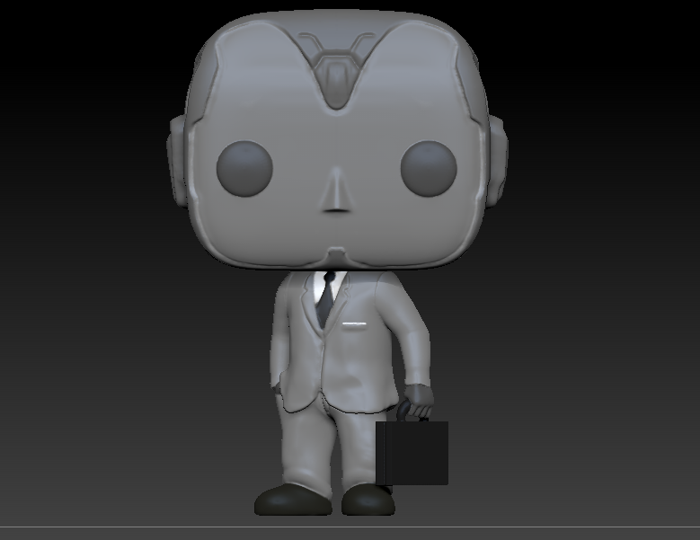 OBJ file Funko Vision 50s type doll - Marvel・Model to download and 3D ...